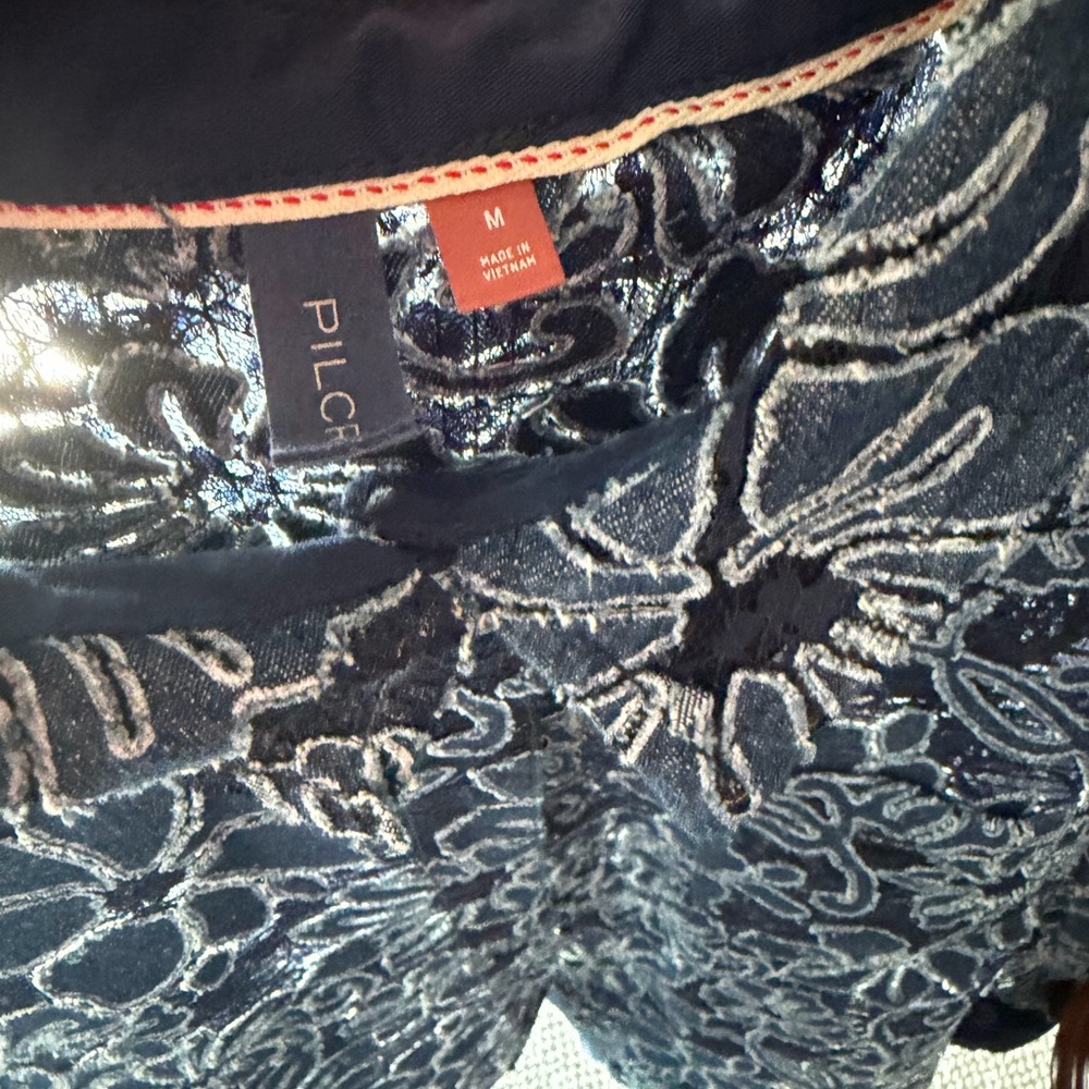 Pilcro Navy Floral Lace Blouse - Picture 6 of 6